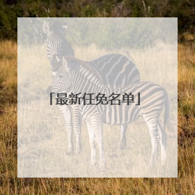 最新任免名单