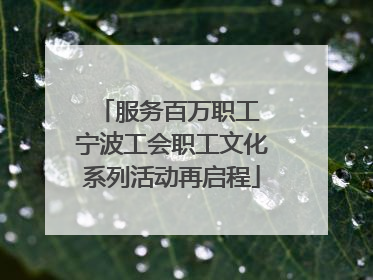 服务百万职工 宁波工会职工文化系列活动再启程