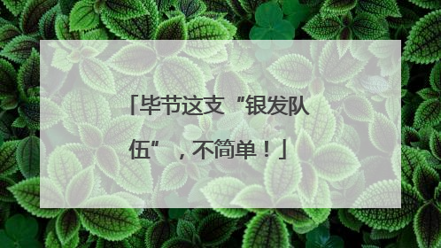 毕节这支“银发队伍”，不简单！