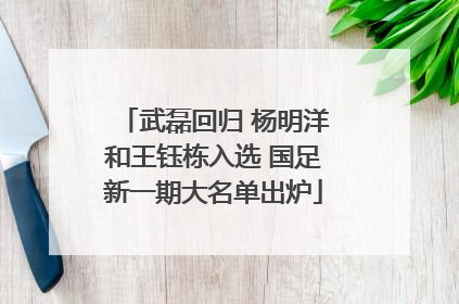 武磊回归 杨明洋和王钰栋入选 国足新一期大名单出炉