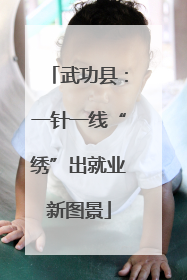 武功县：一针一线“绣”出就业新图景