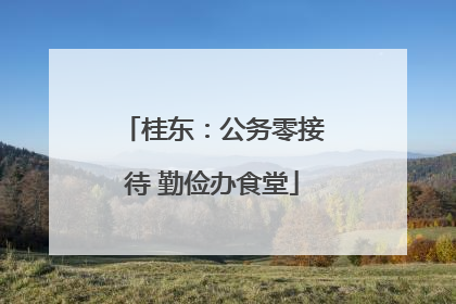 桂东：公务零接待 勤俭办食堂