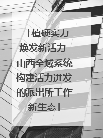 植硬实力 焕发新活力 山西全域系统构建活力迸发的派出所工作新生态