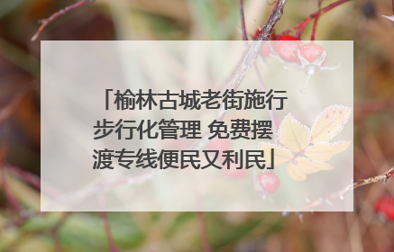 榆林古城老街施行步行化管理 免费摆渡专线便民又利民