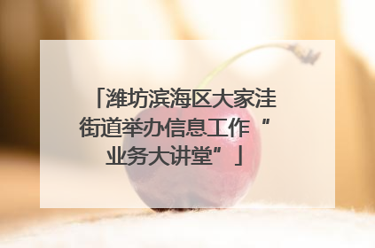 潍坊滨海区大家洼街道举办信息工作“业务大讲堂”