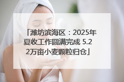 潍坊滨海区：2025年夏收工作圆满完成 5.22万亩小麦颗粒归仓