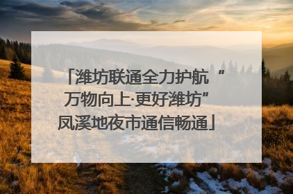 潍坊联通全力护航“万物向上·更好潍坊”凤溪地夜市通信畅通