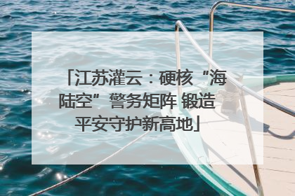 江苏灌云：硬核“海陆空”警务矩阵 锻造平安守护新高地