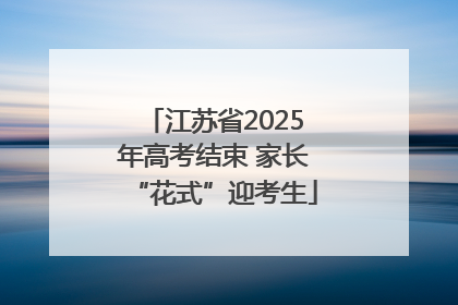 江苏省2025年高考结束 家长“花式”迎考生