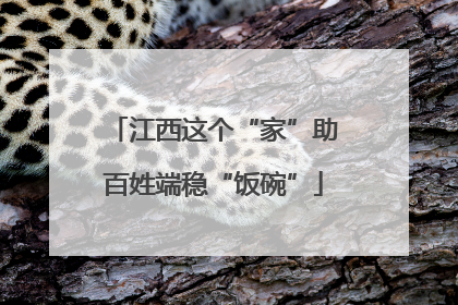 江西这个“家”助百姓端稳“饭碗”