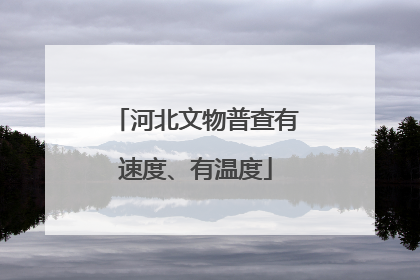 河北文物普查有速度、有温度