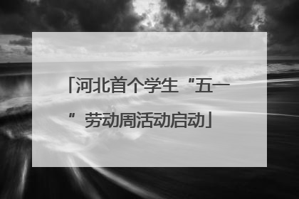 河北首个学生“五一”劳动周活动启动