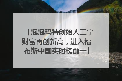 泡泡玛特创始人王宁财富再创新高，进入福布斯中国实时榜前十