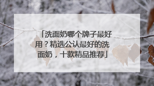 洗面奶哪个牌子最好用？精选公认最好的洗面奶，十款精品推荐