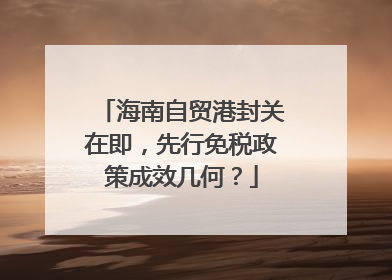 海南自贸港封关在即，先行免税政策成效几何？