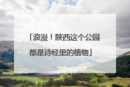 浪漫！陕西这个公园都是诗经里的植物