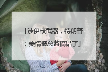 涉伊核武器，特朗普：美情报总监搞错了