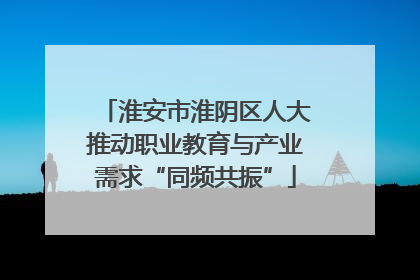 淮安市淮阴区人大推动职业教育与产业需求“同频共振”