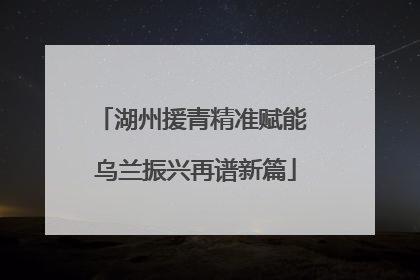 湖州援青精准赋能 乌兰振兴再谱新篇