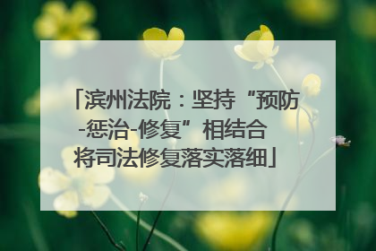 滨州法院：坚持“预防-惩治-修复”相结合 将司法修复落实落细