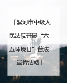 漯河市中级人民法院开展“六五环境日”普法宣传活动
