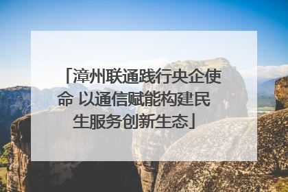 漳州联通践行央企使命 以通信赋能构建民生服务创新生态