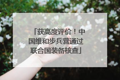 获高度评价！中国维和步兵营通过联合国装备核查