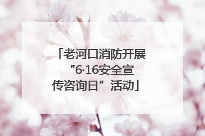 老河口消防开展“6·16安全宣传咨询日”活动
