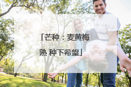 芒种：麦黄梅熟 种下希望
