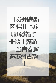 苏州高新区推出“苏城环游记”非遗主题游：当青春邂逅苏州古韵