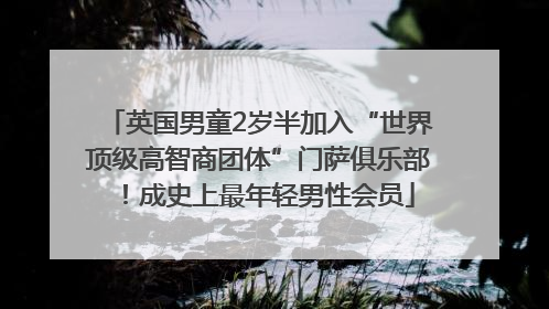 英国男童2岁半加入“世界顶级高智商团体”门萨俱乐部！成史上最年轻男性会员