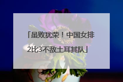 虽败犹荣！中国女排2比3不敌土耳其队