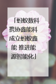 蚂蚁数科携协鑫能科成立蚂蚁鑫能 推进能源智能化