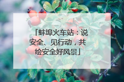 蚌埠火车站：说安全、见行动，共绘安全好风景