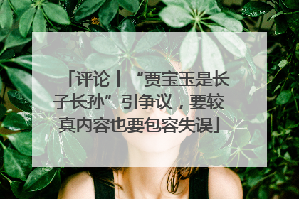 评论丨“贾宝玉是长子长孙”引争议，要较真内容也要包容失误