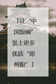 让“中国饭碗”装上更多优质“邓州粮”