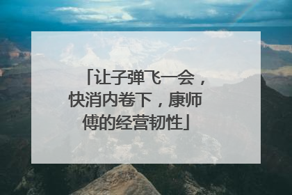 让子弹飞一会，快消内卷下，康师傅的经营韧性