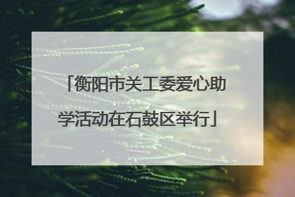 衡阳市关工委爱心助学活动在石鼓区举行