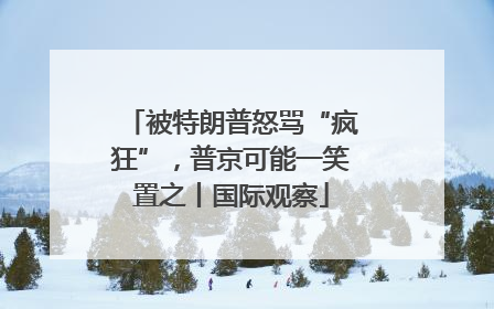 被特朗普怒骂“疯狂”，普京可能一笑置之丨国际观察