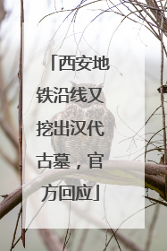 西安地铁沿线又挖出汉代古墓，官方回应