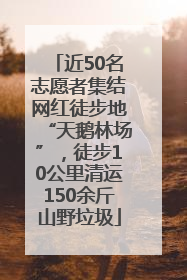 近50名志愿者集结网红徒步地“天鹅林场”，徒步10公里清运150余斤山野垃圾