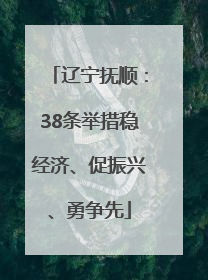 辽宁抚顺：38条举措稳经济、促振兴、勇争先