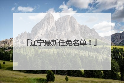辽宁最新任免名单！