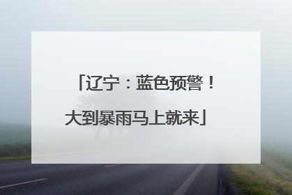 辽宁：蓝色预警！大到暴雨马上就来