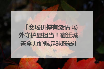 赛场拼搏有激情 场外守护显担当！宿迁城管全力护航足球联赛