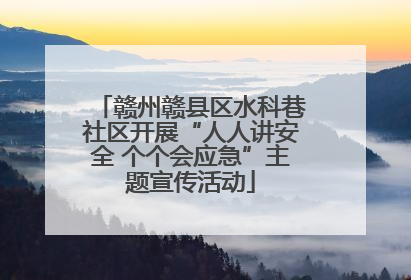赣州赣县区水科巷社区开展“人人讲安全 个个会应急”主题宣传活动