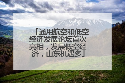 通用航空和低空经济发展论坛首次亮相，发展低空经济，山东机遇多