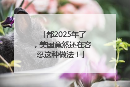 都2025年了，美国竟然还在容忍这种做法！