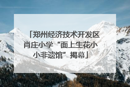 郑州经济技术开发区肖庄小学“面上生花小小非遗馆”揭幕