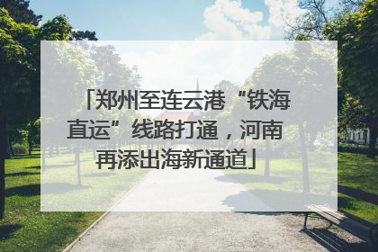 郑州至连云港“铁海直运”线路打通，河南再添出海新通道
